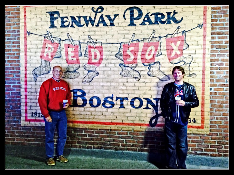 David and Chris red Sox game